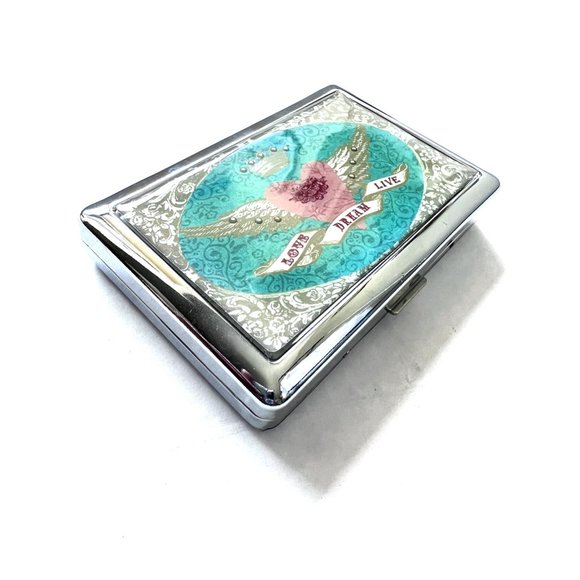 Metal Business Card Money Cigarettes Holder with a pouch - Picture 4 of 5